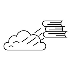 Poster - book cloud transfer icon. outline illustration of book cloud transfer vector icon for web design iso