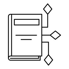 Poster - book ai read icon. outline illustration of book ai read vector icon for web design isolated on white