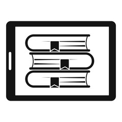 Poster - Electronic book icon. Simple illustration of electronic book vector icon for web design isolated on white background