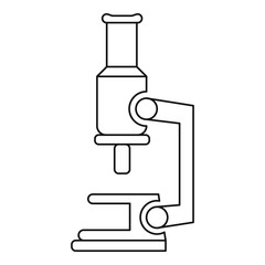 Poster - microscope icon. outline microscope vector icon for web design isolated on white background