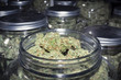 Cannabis Dispensary Marijuana Product in Glass Jar