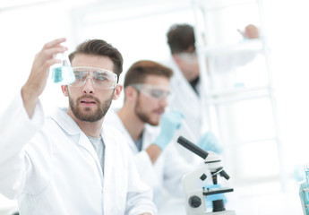 Wall Mural - closeup.scientists in the laboratory