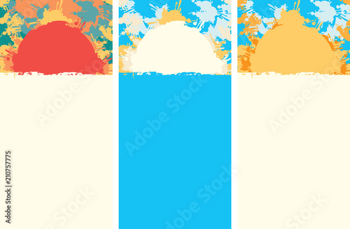 Vector Set Of Vertical Banners On The Theme Of Summer Holidays And