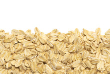 Rolled Oats Isolated On White Background
