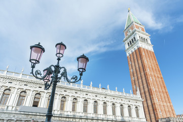 Fototapete - Campanile in Doge's palace, Venice, Italy