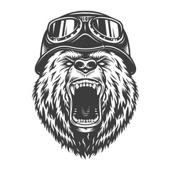 Wall Mural - vintage logo style bear