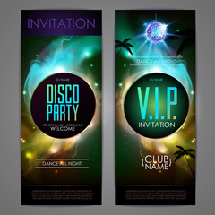 Wall Mural - disco ball background. disco party poster on open space background