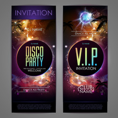 Wall Mural - disco ball background. disco party poster on open space background