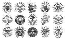 Set Of Gangster Emblems