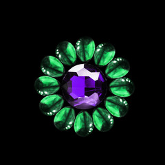 Sticker - Crystals flower isolated