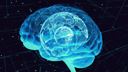 Aufkleber - AI (Artificial Intelligence) concept. 3D rendering.