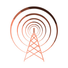 Wall Mural - Radio antenna icon