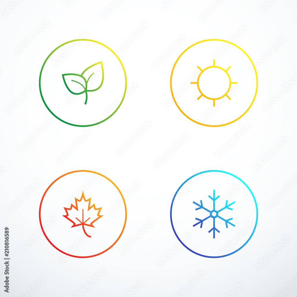 Set of season icons. Vector illustration Stock Vector | Adobe Stock