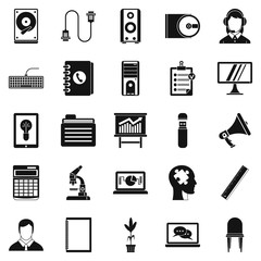 Poster - IT business icons set. Simple set of 25 IT business vector icons for web isolated on white background