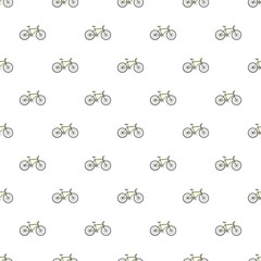 Sticker - Bike pattern seamless repeat in cartoon style vector illustration