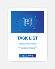 Poster - TASK LIST ICON INFOGRAPHIC