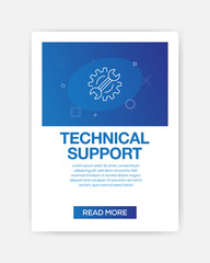 Wall Mural - TECHNICAL SUPPORT ICON INFOGRAPHIC