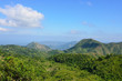  Landscape on the green mountain range over Haiti
