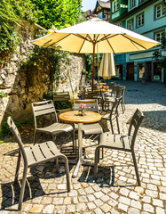 Canvas Print - sidewalk restaurant