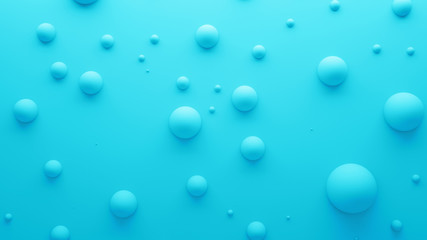 Poster - 3d render abstract background. Simple plane with geometry shapes that bounds from surface. Light gamma and shadows from top light. 
