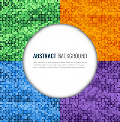 Wall Mural - Abstract pixel backgrounds set. Party invitation design template. Vector