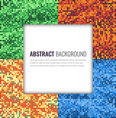 Wall Mural - Abstract pixel backgrounds set. Party invitation design template. Vector