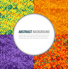Wall Mural - Abstract pixel backgrounds set. Party invitation design template. Vector