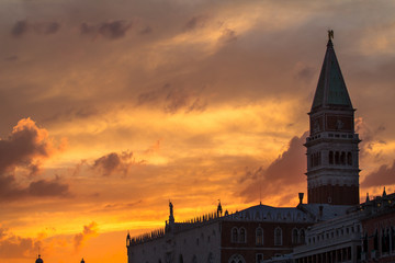 Poster - St Mark Campanile and Doge's Palace, Venice, Italy