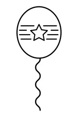 Sticker - star in balloon decoration party image