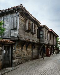 Poster - Old street in Sozopol, Bulgaria