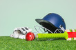 © RTimages - Cricket equipment on grass