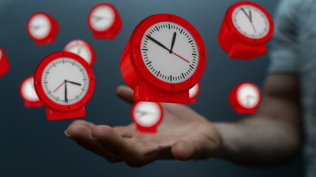 red clock