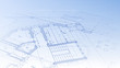 © Uladzimir - vector architectural plan - abstract architectural blueprint of a modern residential building / technology, industry, business concept illustration: real estate, building, construction & architecture