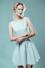 Poster - elegant blue dress