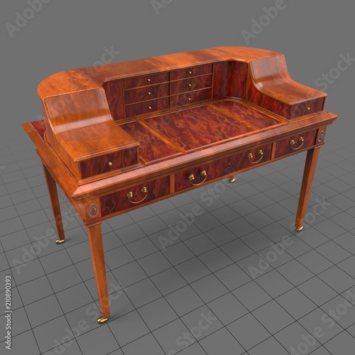 Antique Wooden Desk Buy This Stock 3d Asset And Explore Similar