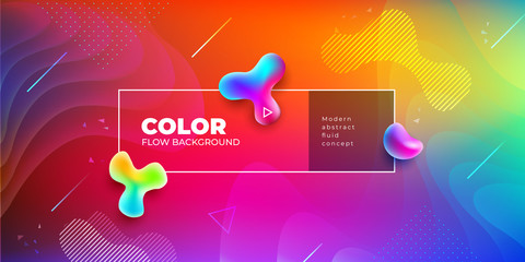 Wall Mural - liquid color background design. fluid gradient shapes composition. futuristic design posters. eps10 