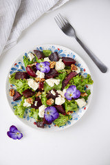 Wall Mural - salad eith beetrooy, cheese and nuts