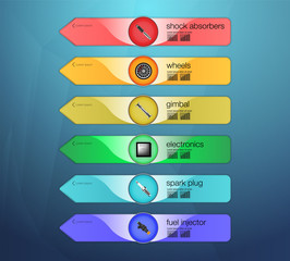 Poster - The banner of maintenance of commercial vehicles.