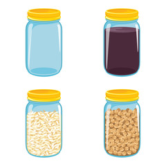 Wall Mural - Vector Illustration Of Jars