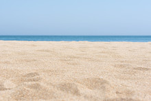 Sea Sand And Blue Sea Background