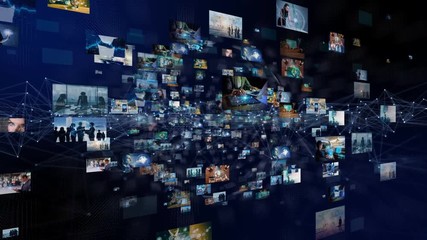 Poster - a lot of pictures in cyberspace.
