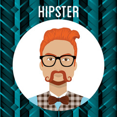 Wall Mural - man style hipster character vector illustration design