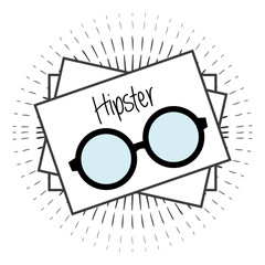 Canvas Print - glasses style hipster poster vector illustration design