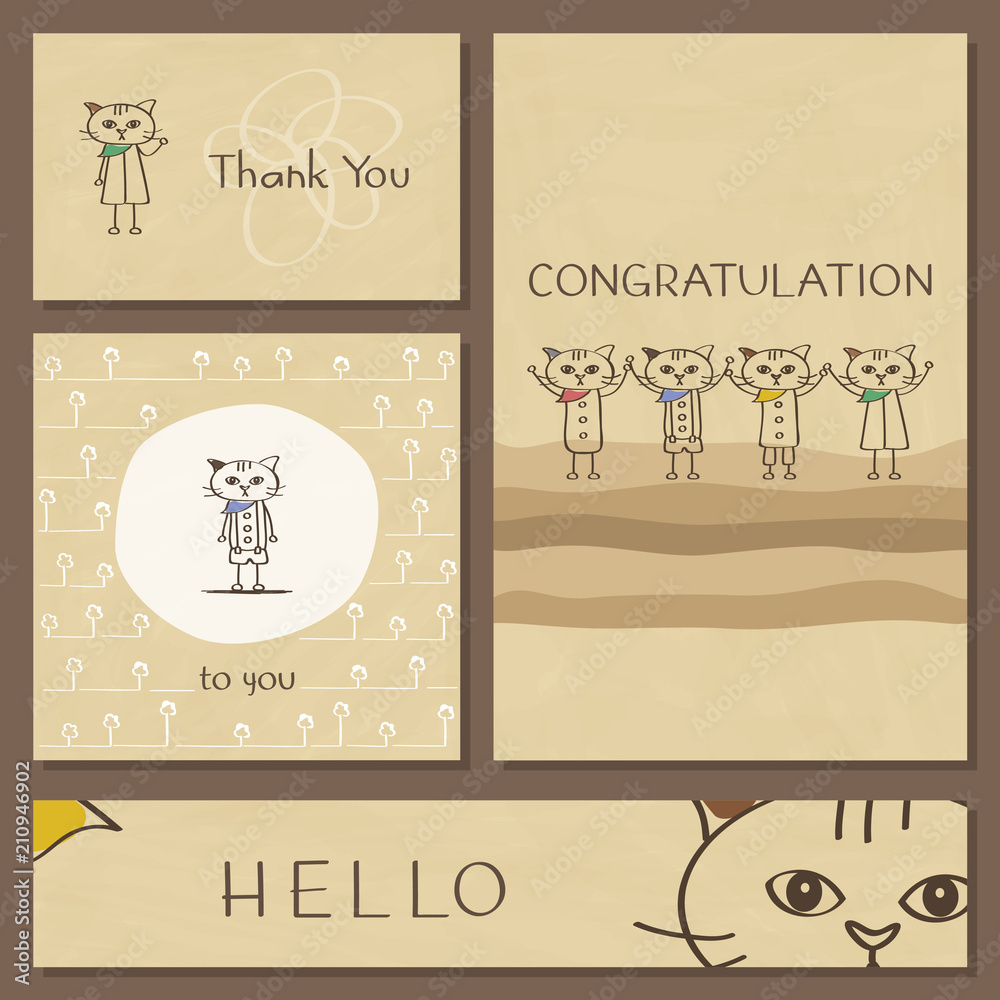 バンダナ　ネコ　バナー　セット