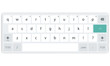 © Evgeniy Zimin - White mobile keyboard template. Vector illustration