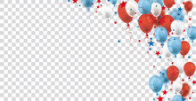 Balloons Stars USA Confetti Header