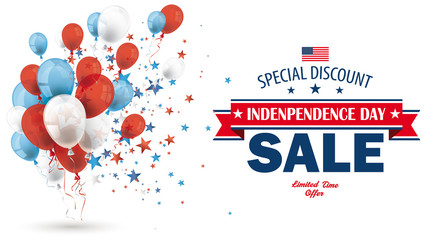 Balloons Stars Independence Day Sale