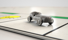 Car Icon On A Boardgame