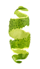 Poster - cucumber skin on white background