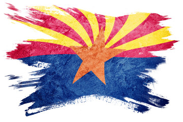 Wall Mural - Grunge Arizona state flag. Arizona flag brush stroke.